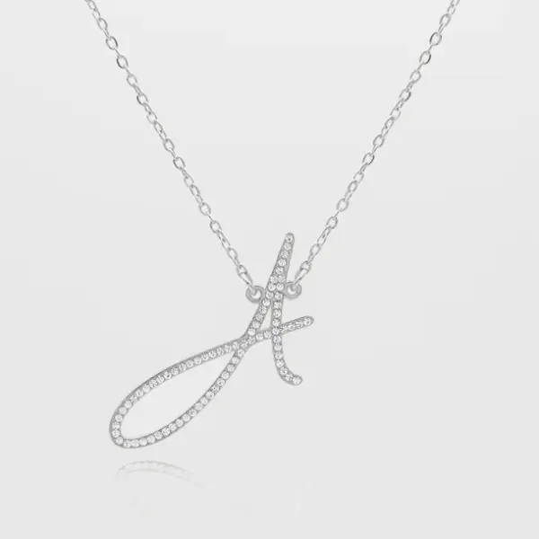 Sydney Initial Necklace Silver