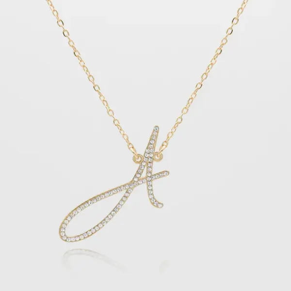 Sydney Initial Necklace Gold