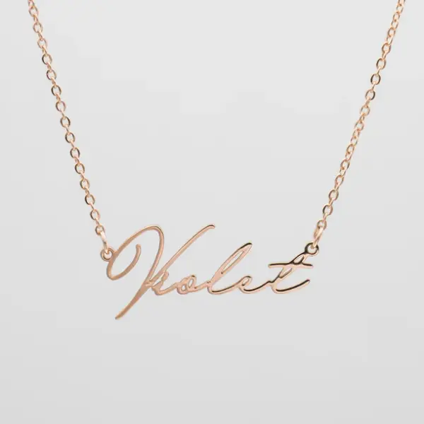 Valencia Custom Name Necklace Rose Gold