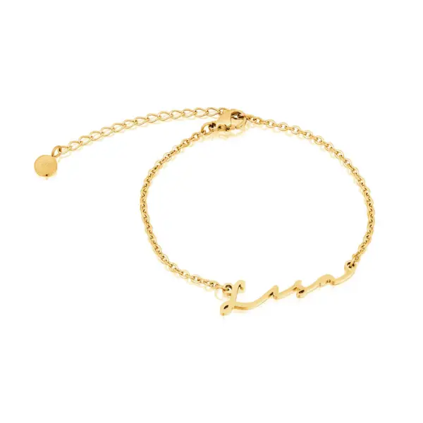 Signature Name Bracelet in Gold