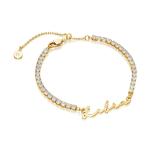 Signature Name Tennis Bracelet Gold