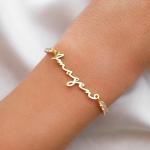 Signature Name Tennis Bracelet Gold