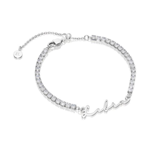 Signature Name Tennis Bracelet Silver