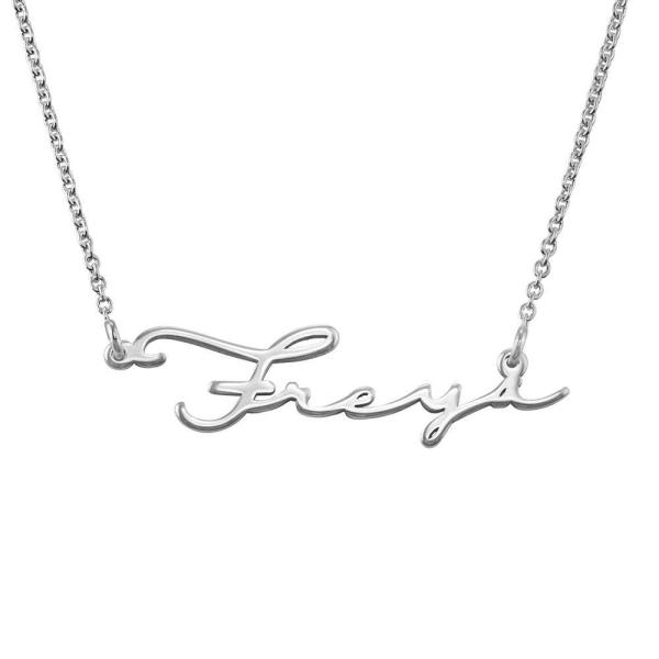 Silver Signature Name Necklace