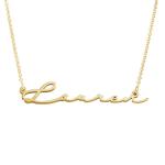 Gold Signature Name Necklace