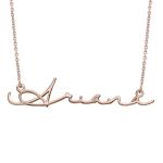 Rose Gold Signature Name Necklace