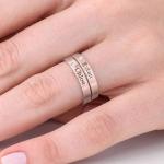 Stackable Diamond Name Ring in Rose Gold