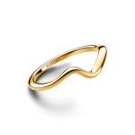 Gold Polished Wave Ring