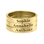 Stackable Name Ring with Diamond