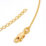 Teres Engraved Necklace with Diamonds in Gold