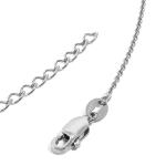 Teres Engraved Necklace with Diamonds in Silver