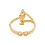 Three Initial Infinity Ring in Gold