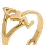 Three Initial Infinity Ring in Gold