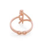 Three Initial Infinity Ring in Rose Gold