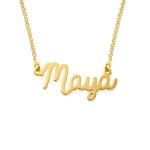 Tiny Cursive Name Necklace in Gold