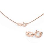 Two Hearts Forever One Necklace with Diamonds in Rose Gold