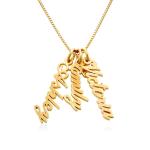 Vertical Name Necklace in Gold