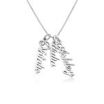 Vertical Name Necklace in Silver