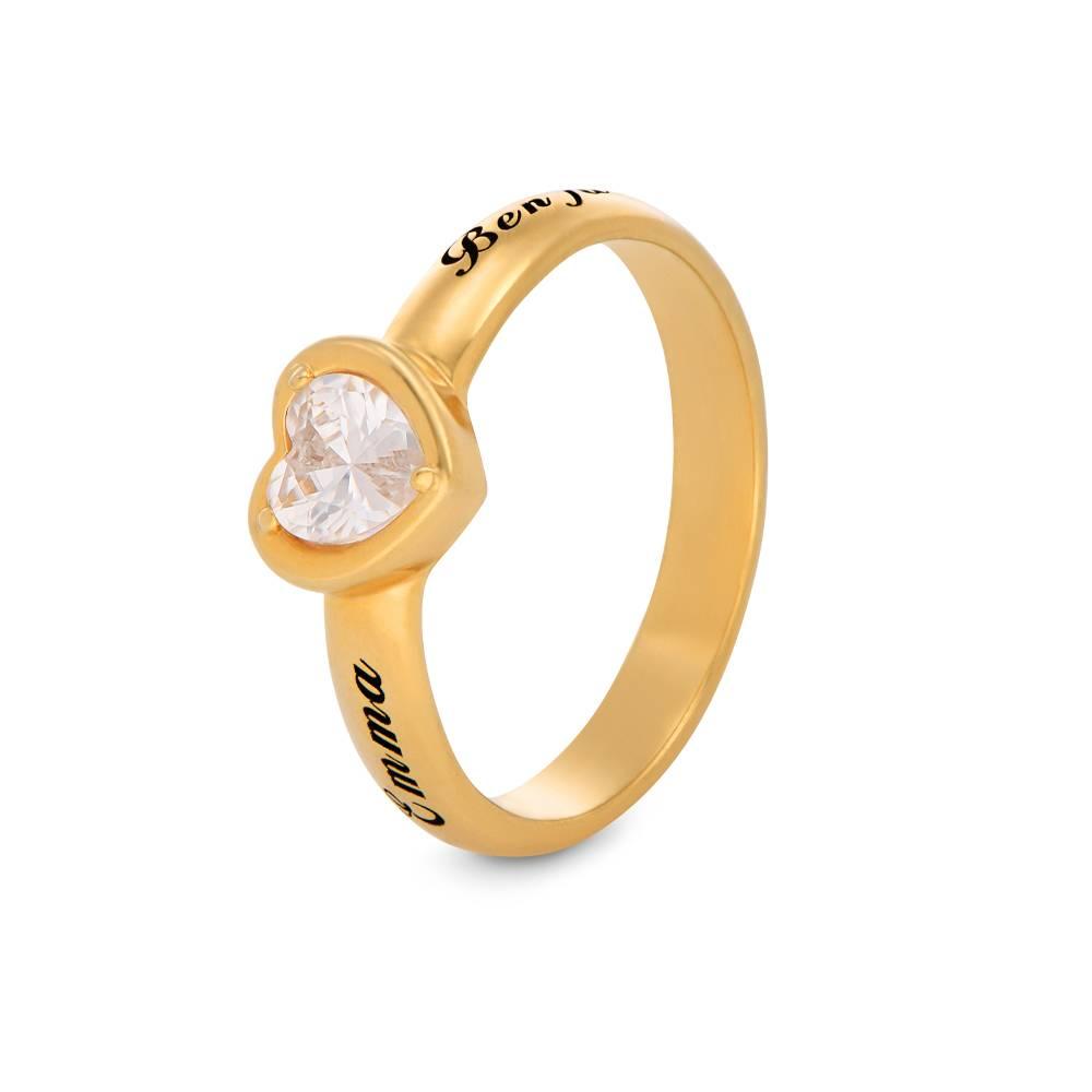 Vow Promise Ring with CZ Heart stone in Gold